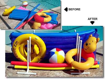 Works for pool floats,