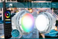 PAL Lighting Evenglow LED Multi-Color Pool & Spa Light Bulb with Remote 7W 12V (Bulb & Remote ONLY)