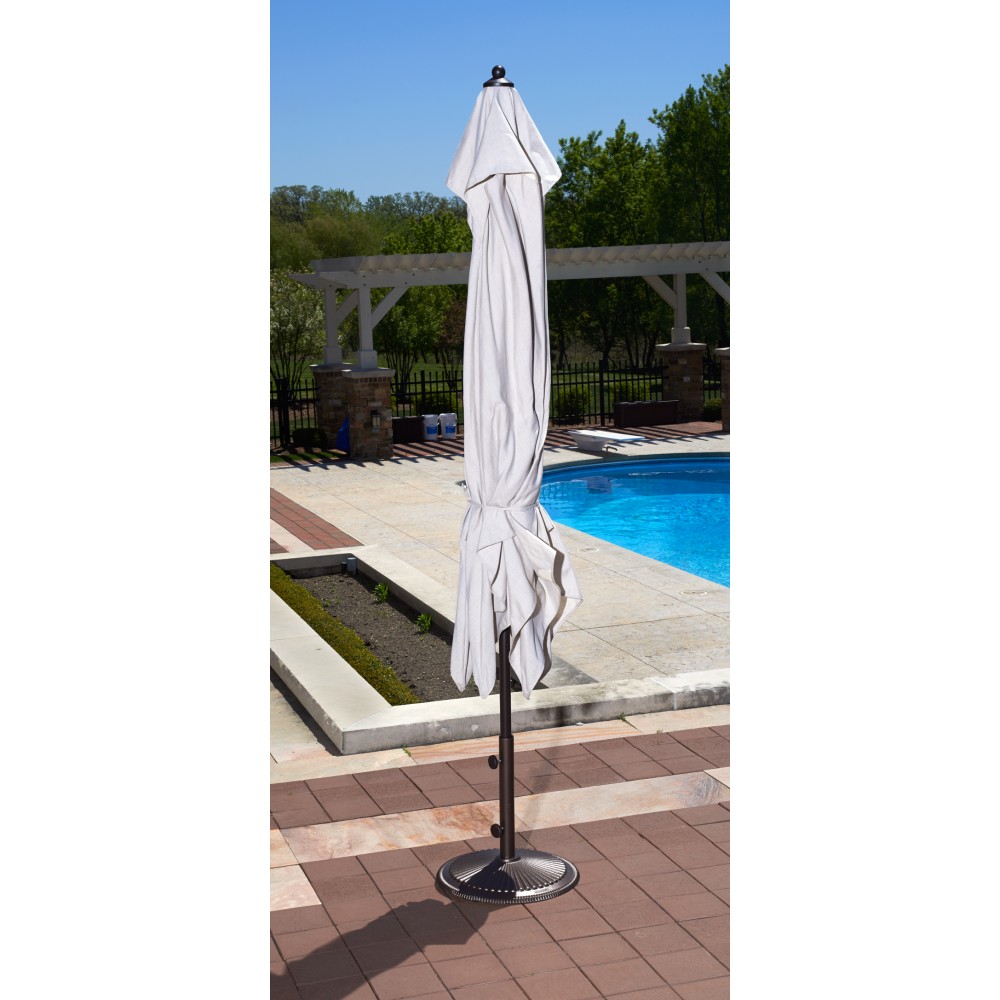 Caspian 8 X 10 Market Umbrella Beige Sunbrella Acrylic Royal Swimming Pools