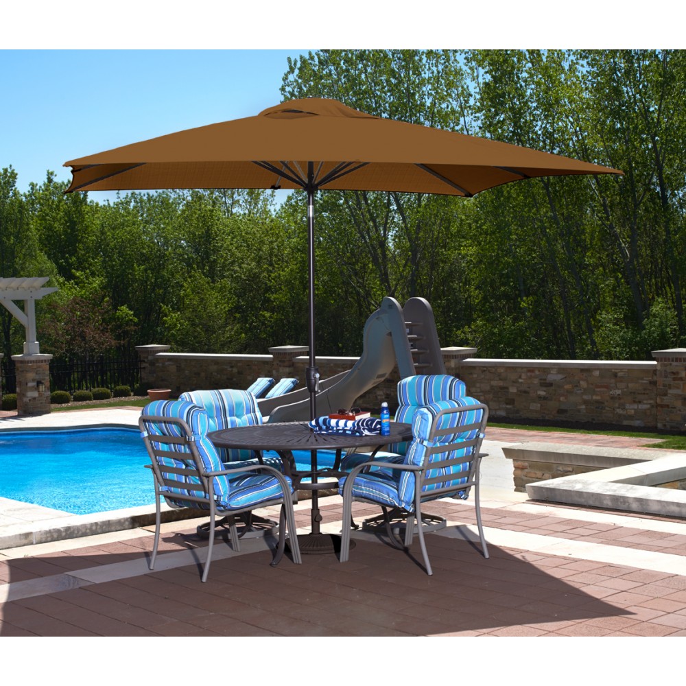 Caspian 8' x 10' Market Umbrella - Stone Olefin