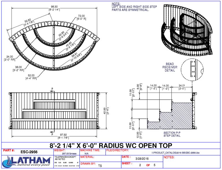 6' Radius Steel Wedding Cake Step (8'2 1/4