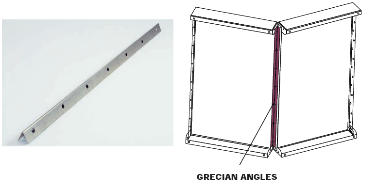 42" Grecian Corner Angle, 14GA Steel