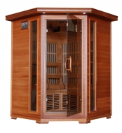 Hudson Bay - Cedar 3 Person Sauna With 7 Carbon Heaters - Corner Unit