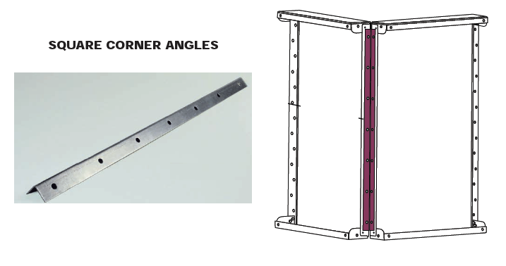 48" Square Corner Angle, 14GA Steel