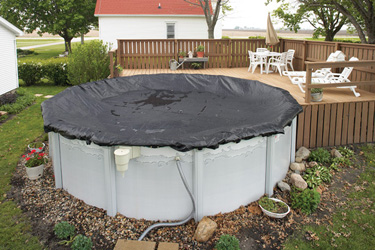 34' Rugged Mesh Cover for 30' Round Pool - Black