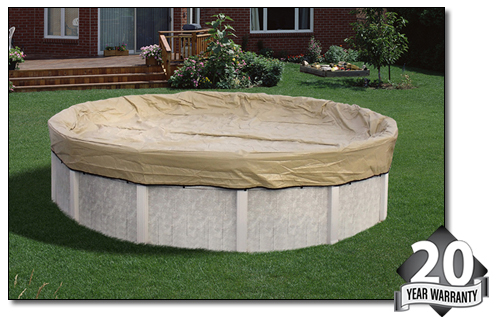 25' x 45' Winter Cover for 21' x 41' Oval Pool 20 Yr. Tan