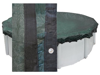 15' x 27' PoolTux Mesh Cover for 12' x 24' Oval Pool - Green