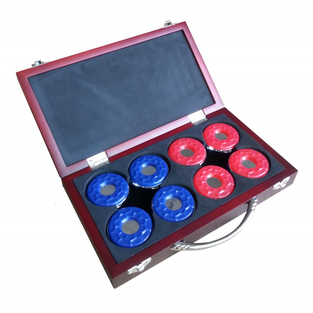 Shuffleboard Pucks W/ Case - Set Of 8