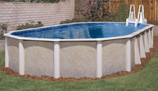 15' x 30' Oval Above Ground Pools | Royal Swimming Pools