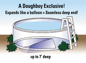 rectangle doughboy pool